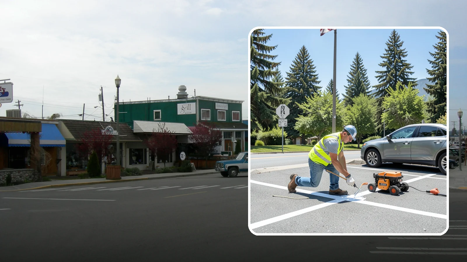 ADA Stall Striping in Stanwood, Snohomish County, WA - ADA stall striping brings accessible parking into compliance with layout, signage, and markings.