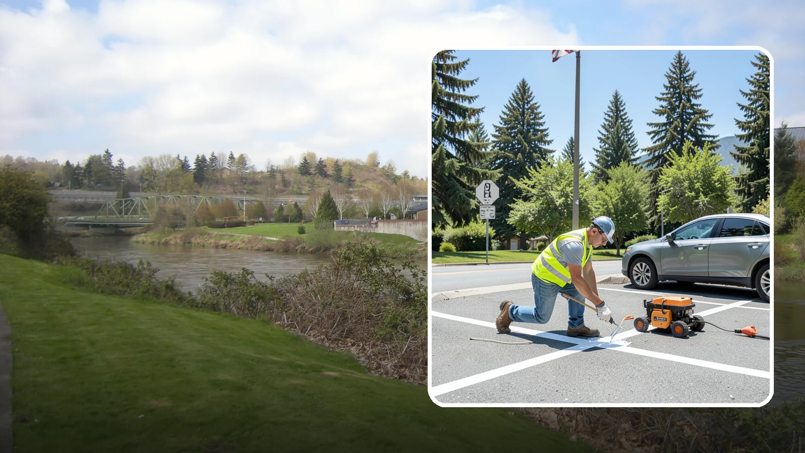 ADA Stall Striping in Tukwila, King County, WA - ADA stall striping brings accessible parking into compliance with layout, signage, and markings.