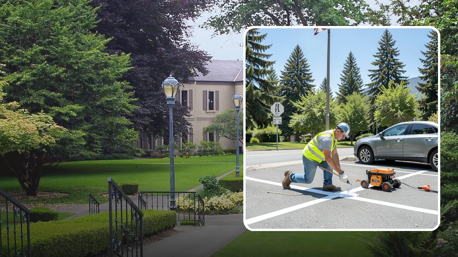 ADA Stall Striping in Woodinville, King County, WA - ADA stall striping brings accessible parking into compliance with layout, signage, and markings.