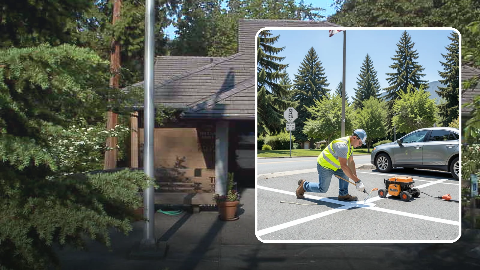 ADA Stall Striping in Yarrow Point, King County, WA - ADA stall striping brings accessible parking into compliance with layout, signage, and markings.