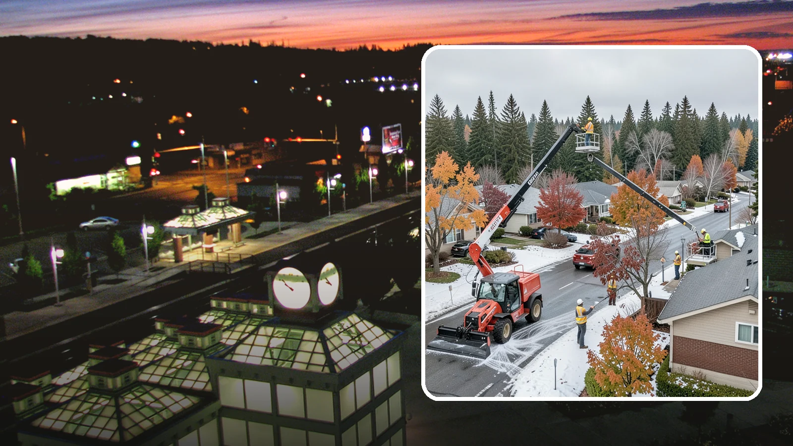 Aerial Lift Services in Auburn, King County, WA - Certified bucket-truck and aerial lift crews for elevated work on trees, lights, and structures.