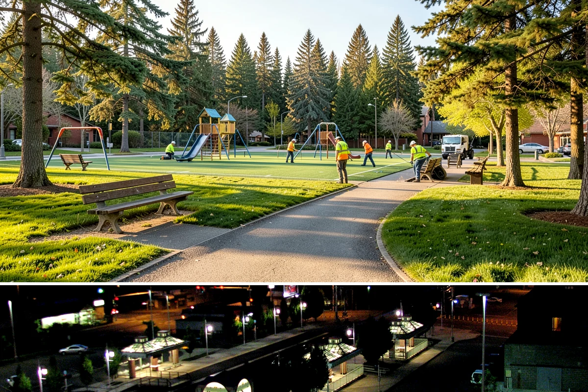 Aerial Lift Services in Auburn, King County, WA - Elevated tree and lighting work is scheduled around wind conditions, which limit safe lift operation during storms.