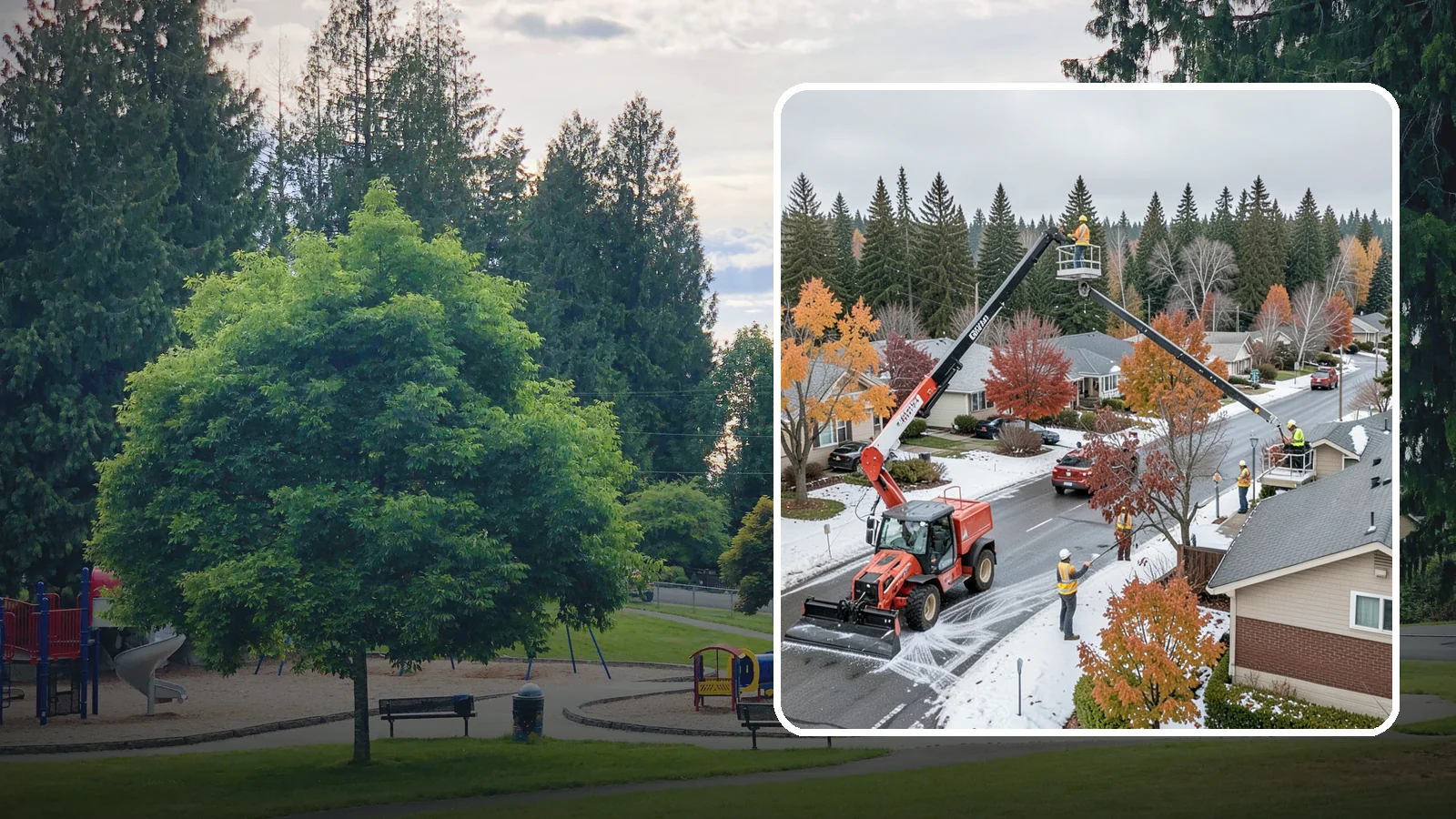 Aerial Lift Services in Bonney Lake, Pierce County, WA - Certified bucket-truck and aerial lift crews for elevated work on trees, lights, and structures.