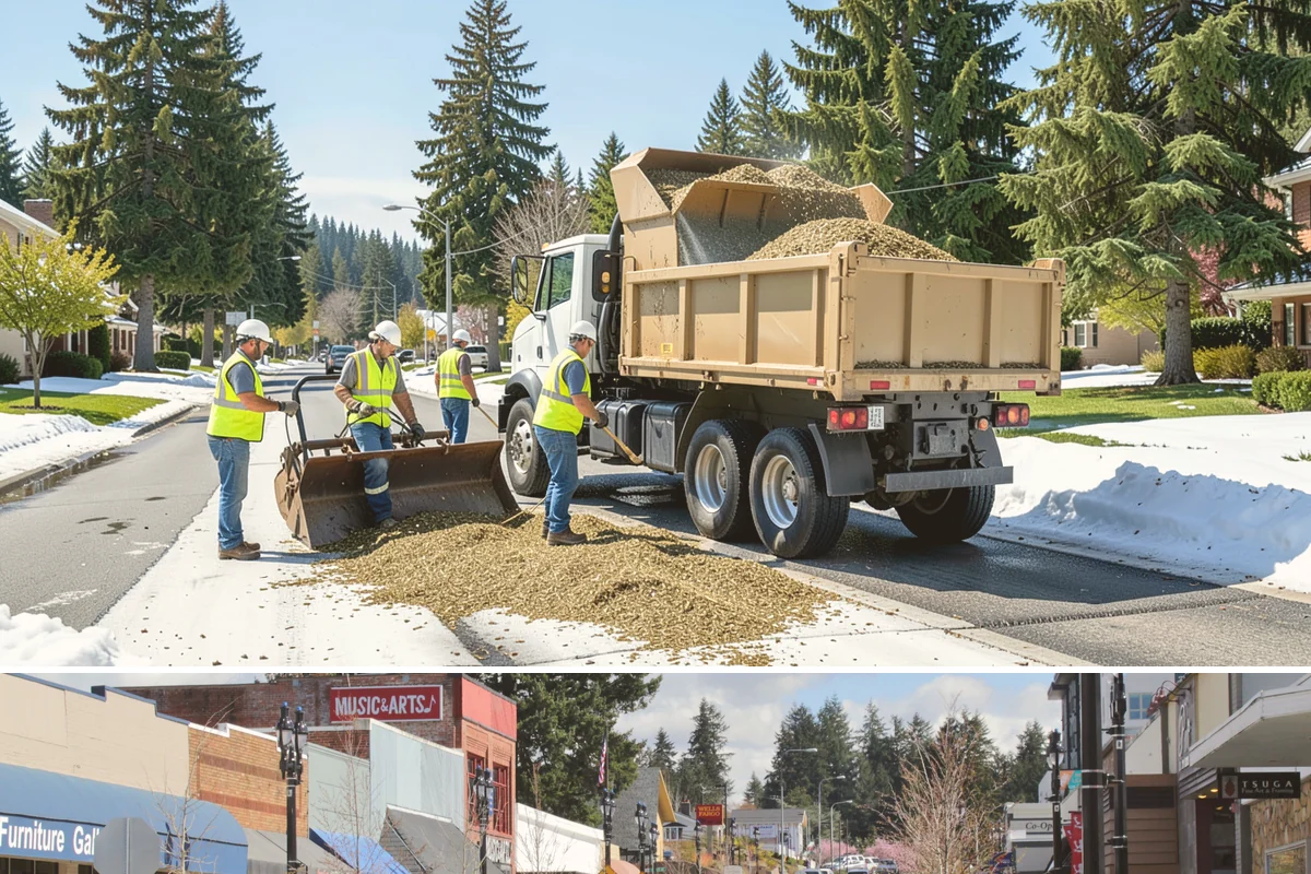 Aerial Lift Services in Bothell, King County, WA - Elevated tree and lighting work is scheduled around wind conditions, which limit safe lift operation during storms.