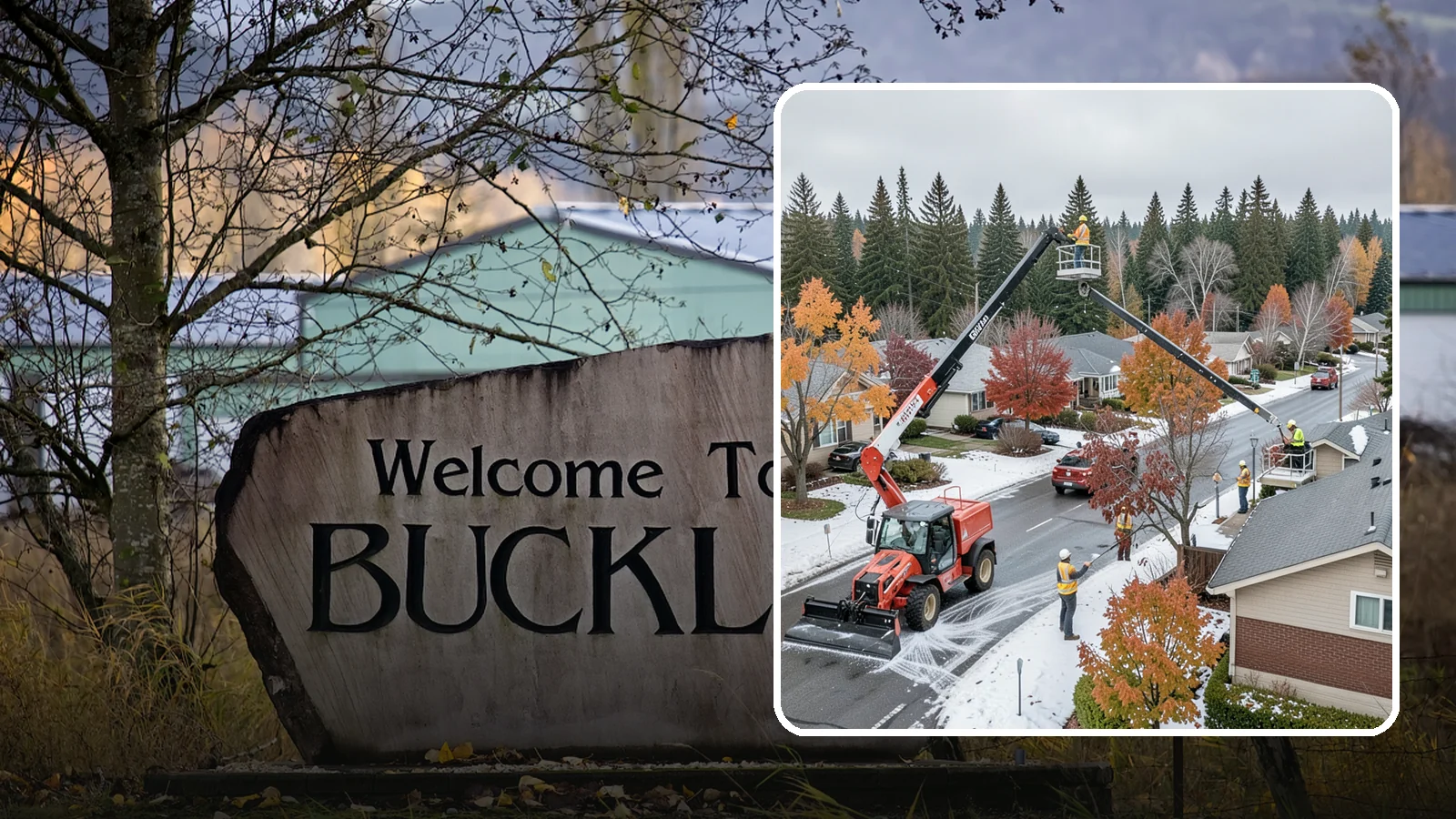 Aerial Lift Services in Buckley, Pierce County, WA - Certified bucket-truck and aerial lift crews for elevated work on trees, lights, and structures.