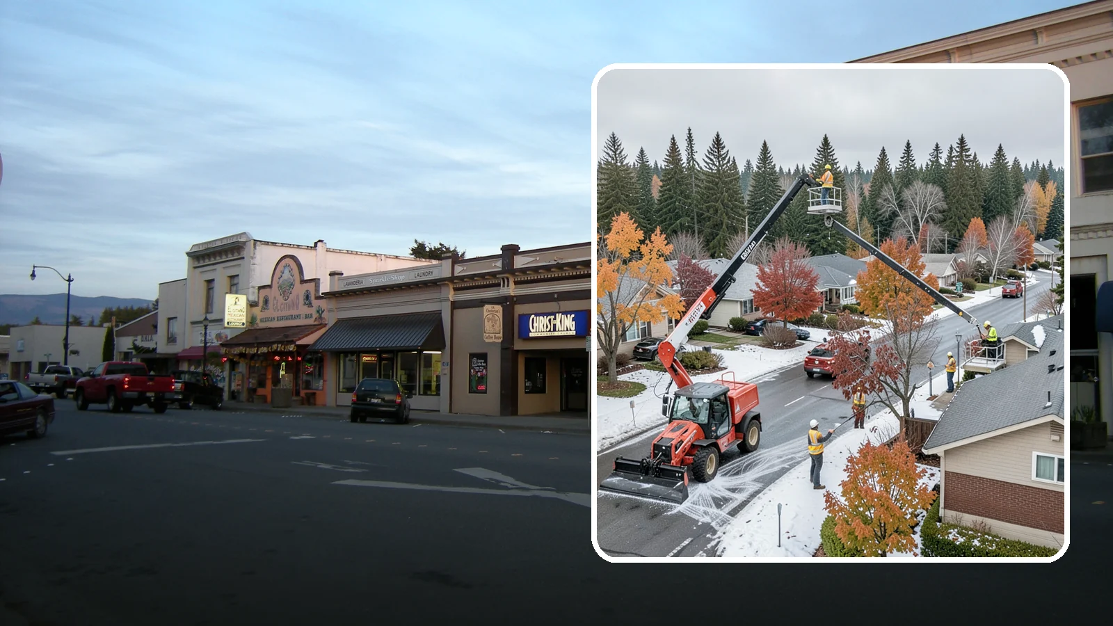 Aerial Lift Services in Burlington, Skagit County, WA - Certified bucket-truck and aerial lift crews for elevated work on trees, lights, and structures.