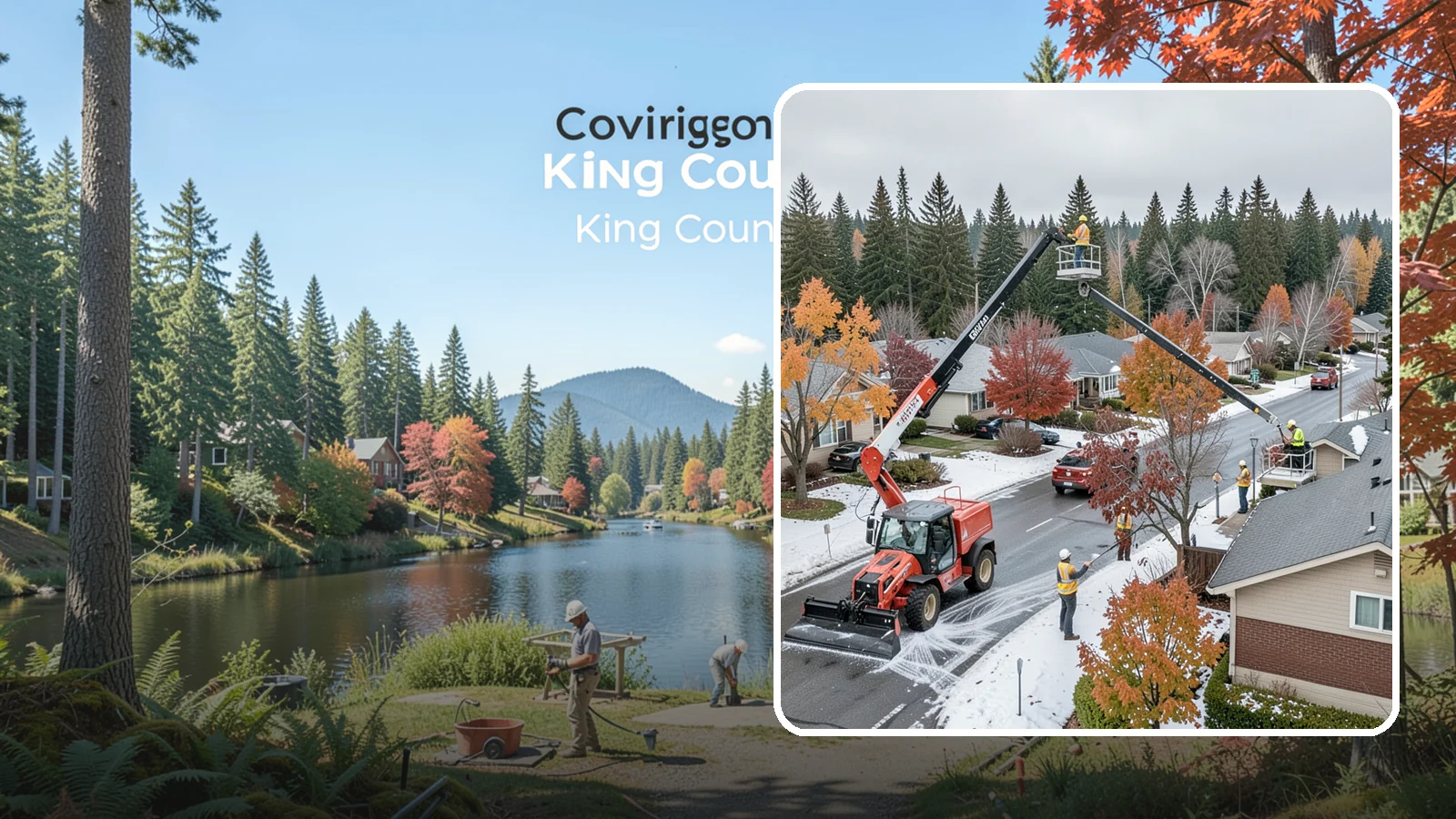 Aerial Lift Services in Covington, King County, WA - Certified bucket-truck and aerial lift crews for elevated work on trees, lights, and structures.