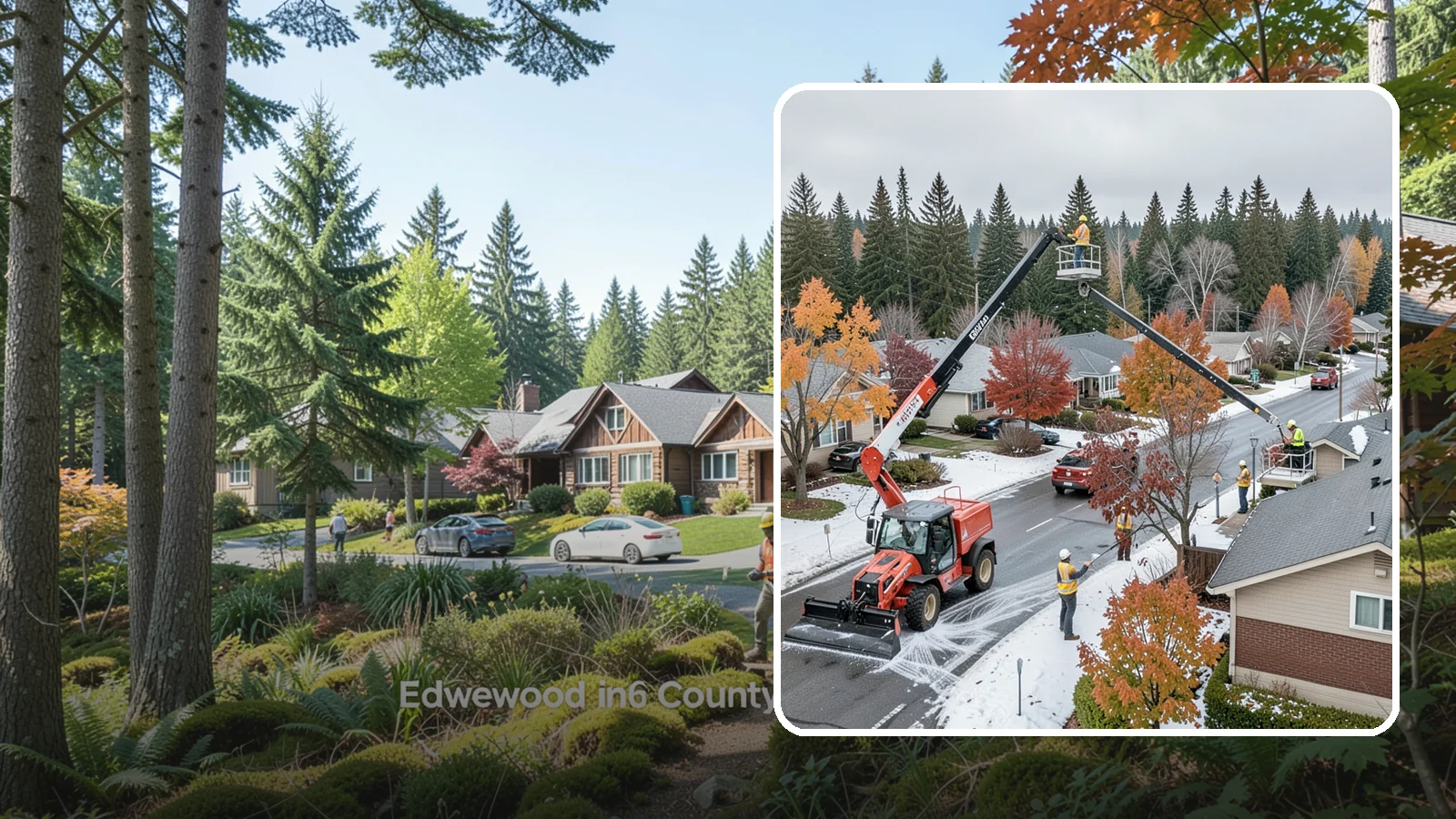 Aerial Lift Services in Edgewood, Pierce County, WA - Certified bucket-truck and aerial lift crews for elevated work on trees, lights, and structures.