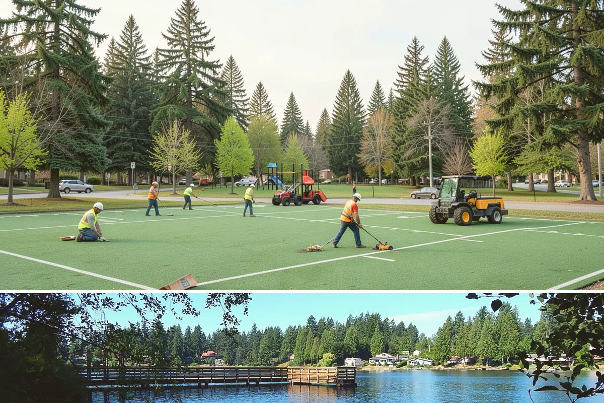 Aerial Lift Services in Federal Way, King County, WA - Elevated tree and lighting work is scheduled around wind conditions, which limit safe lift operation during storms.