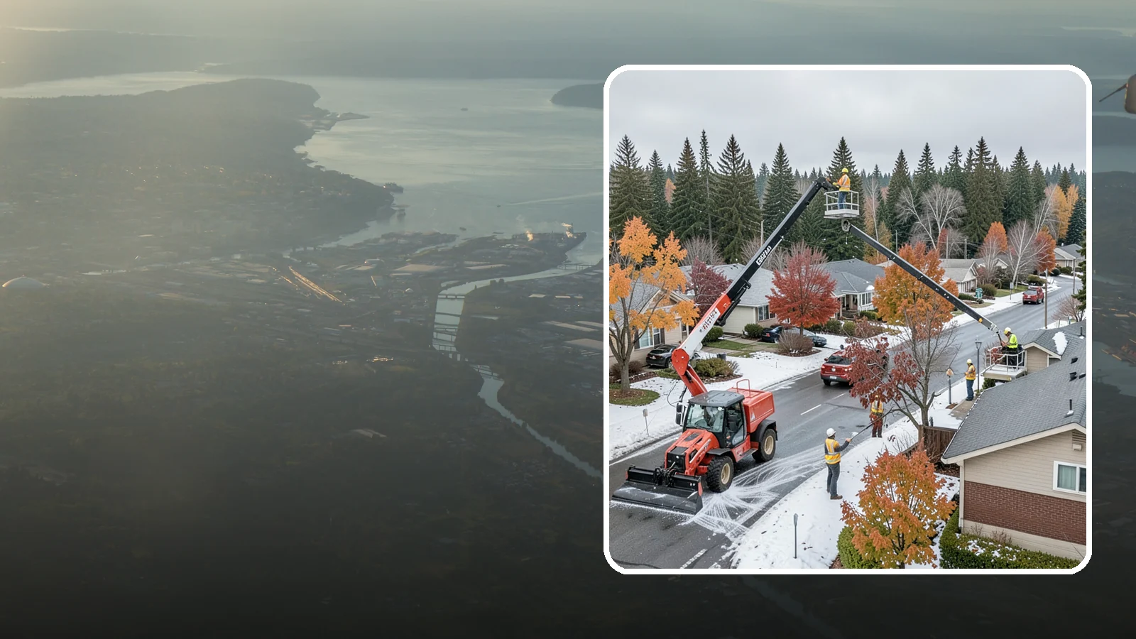Aerial Lift Services in Fife, Pierce County, WA - Certified bucket-truck and aerial lift crews for elevated work on trees, lights, and structures.