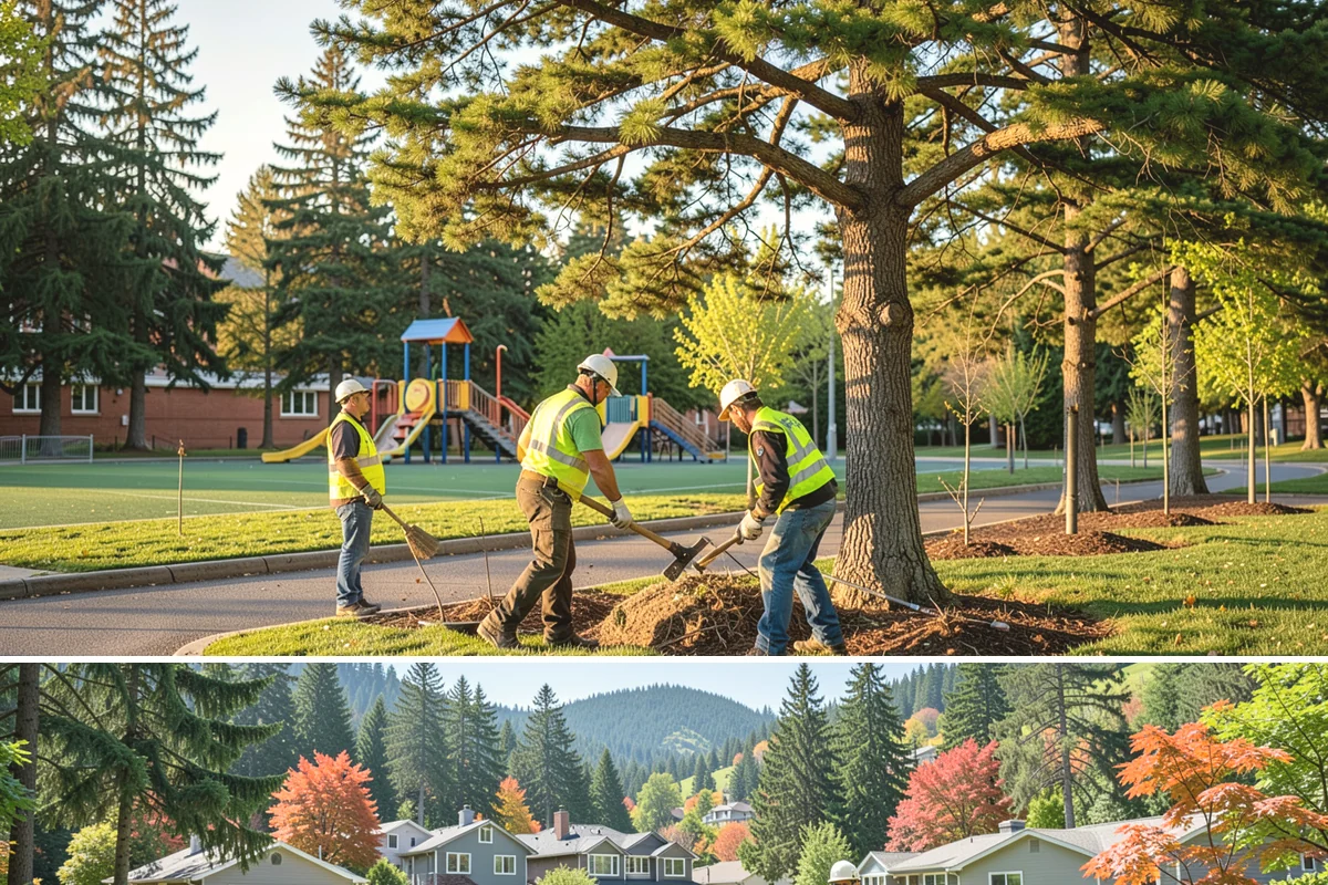 Aerial Lift Services in Fircrest, Pierce County, WA - Elevated tree and lighting work is scheduled around wind conditions, which limit safe lift operation during storms.