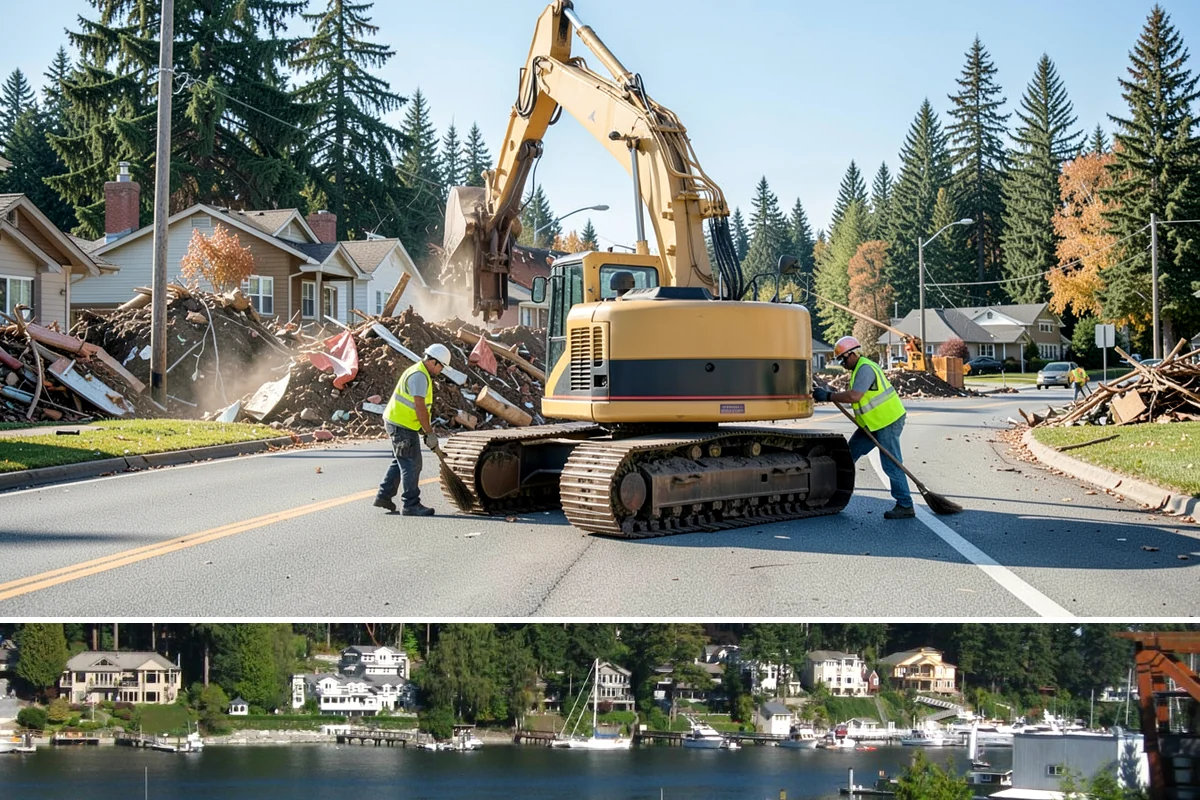 Aerial Lift Services in Gig Harbor, Pierce County, WA - Elevated tree and lighting work is scheduled around wind conditions, which limit safe lift operation during storms.