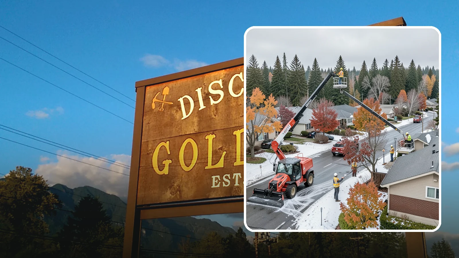Aerial Lift Services in Gold Bar, Snohomish County, WA - Certified bucket-truck and aerial lift crews for elevated work on trees, lights, and structures.