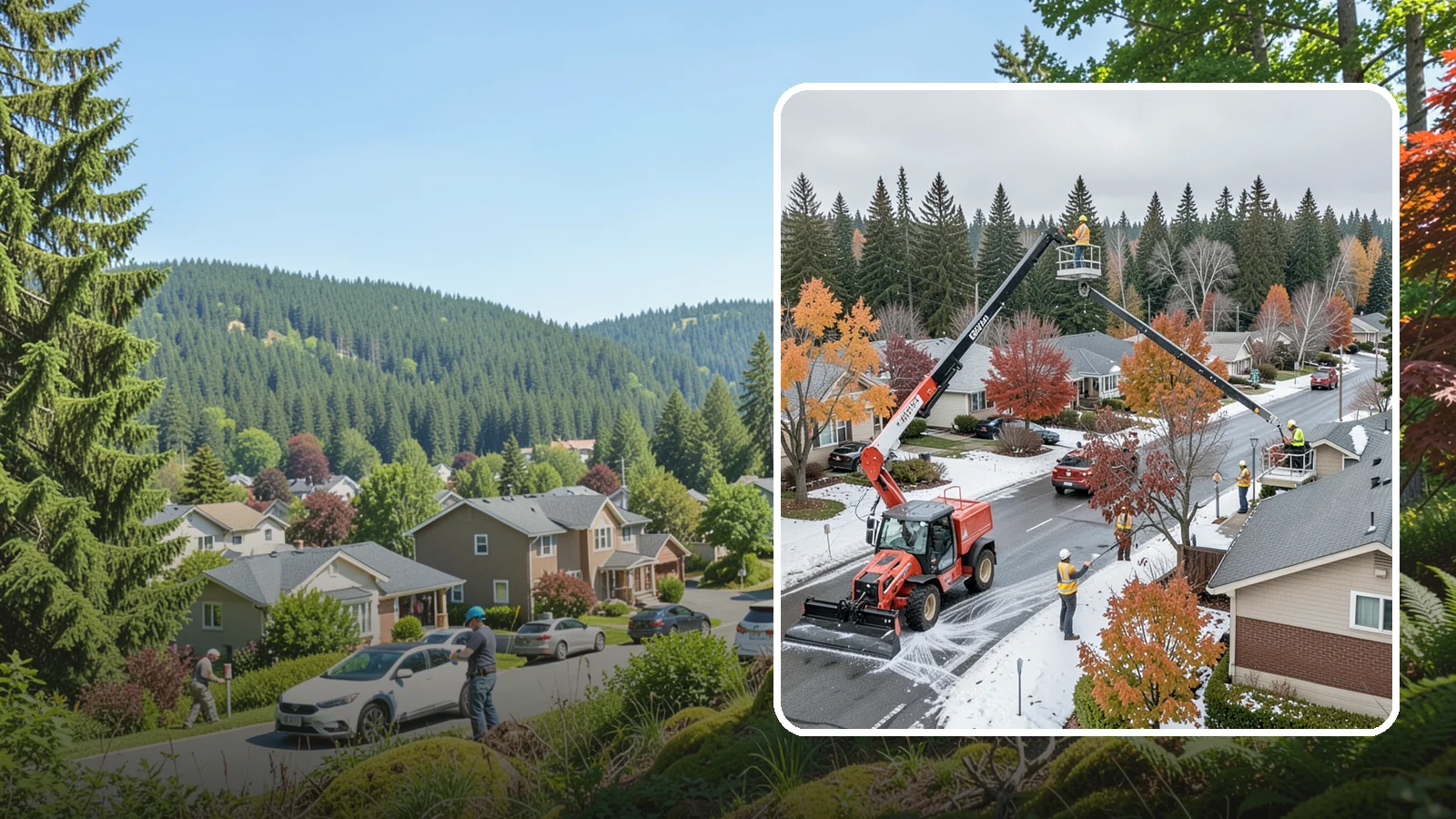 Aerial Lift Services in Index, Snohomish County, WA - Certified bucket-truck and aerial lift crews for elevated work on trees, lights, and structures.