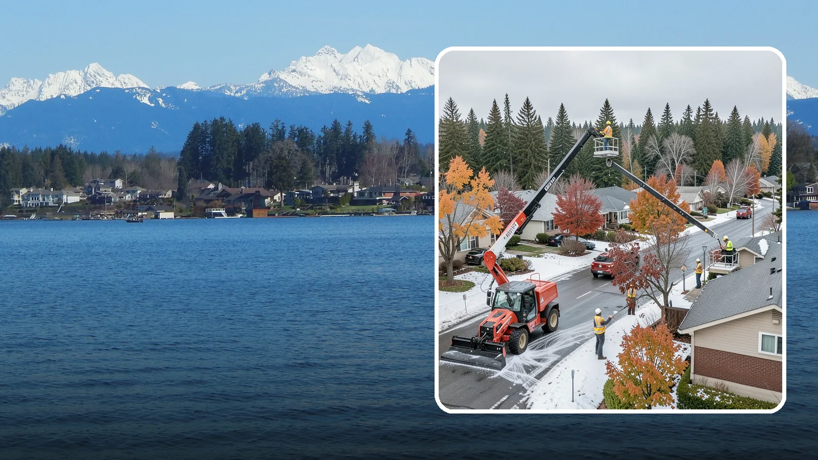 Aerial Lift Services in Lake Stevens, Snohomish County, WA - Certified bucket-truck and aerial lift crews for elevated work on trees, lights, and structures.