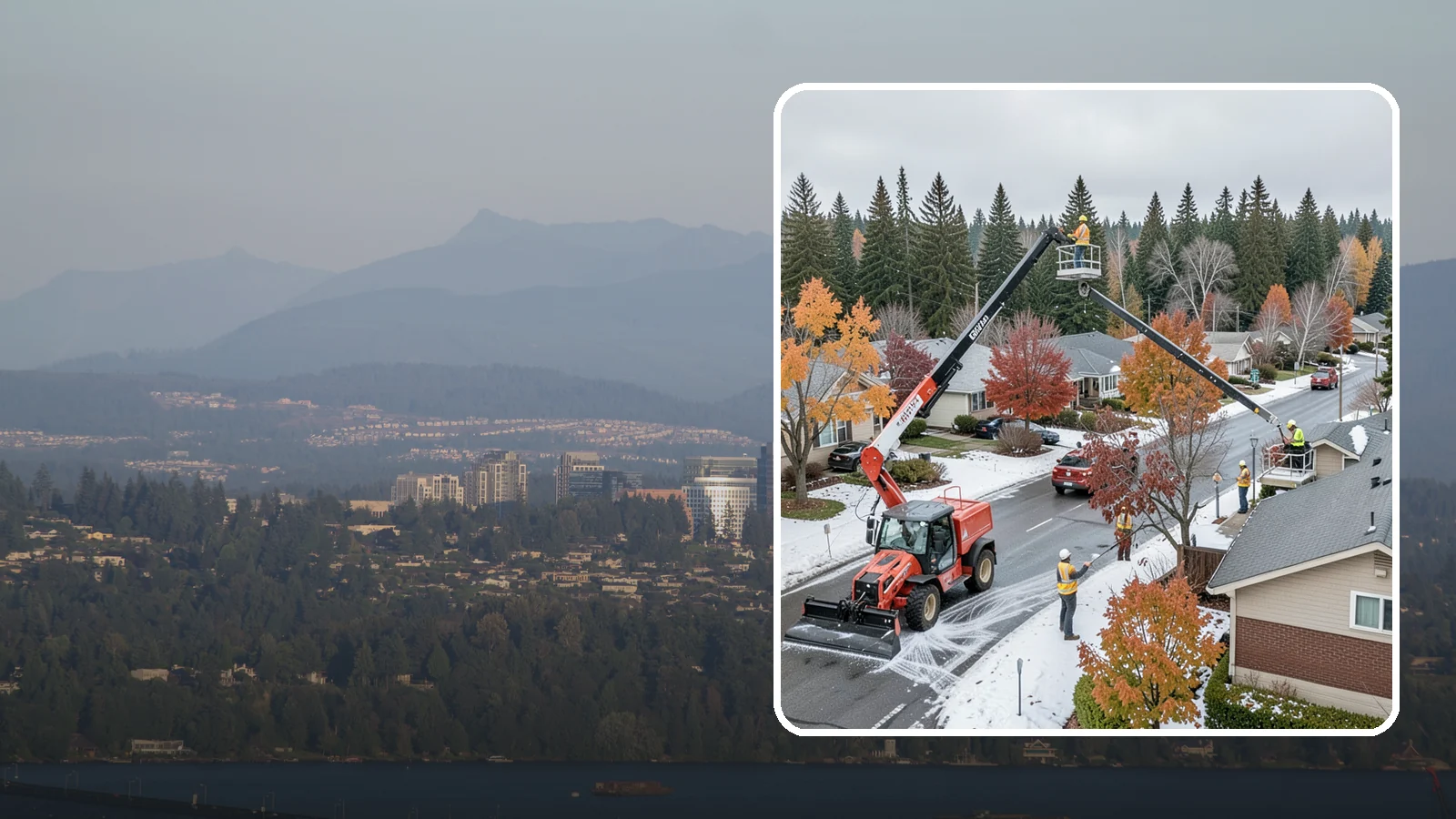 Aerial Lift Services in Medina, King County, WA - Certified bucket-truck and aerial lift crews for elevated work on trees, lights, and structures.