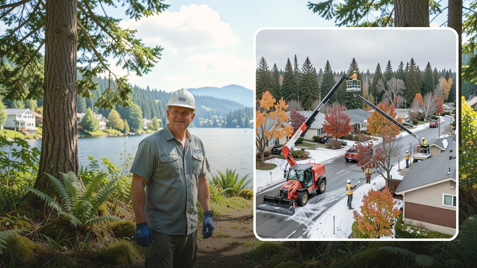 Aerial Lift Services in Milton, King County, WA - Certified bucket-truck and aerial lift crews for elevated work on trees, lights, and structures.