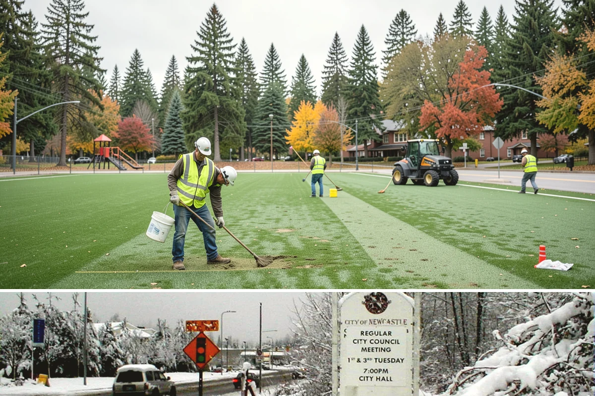 Aerial Lift Services in Newcastle, King County, WA - Elevated tree and lighting work is scheduled around wind conditions, which limit safe lift operation during storms.