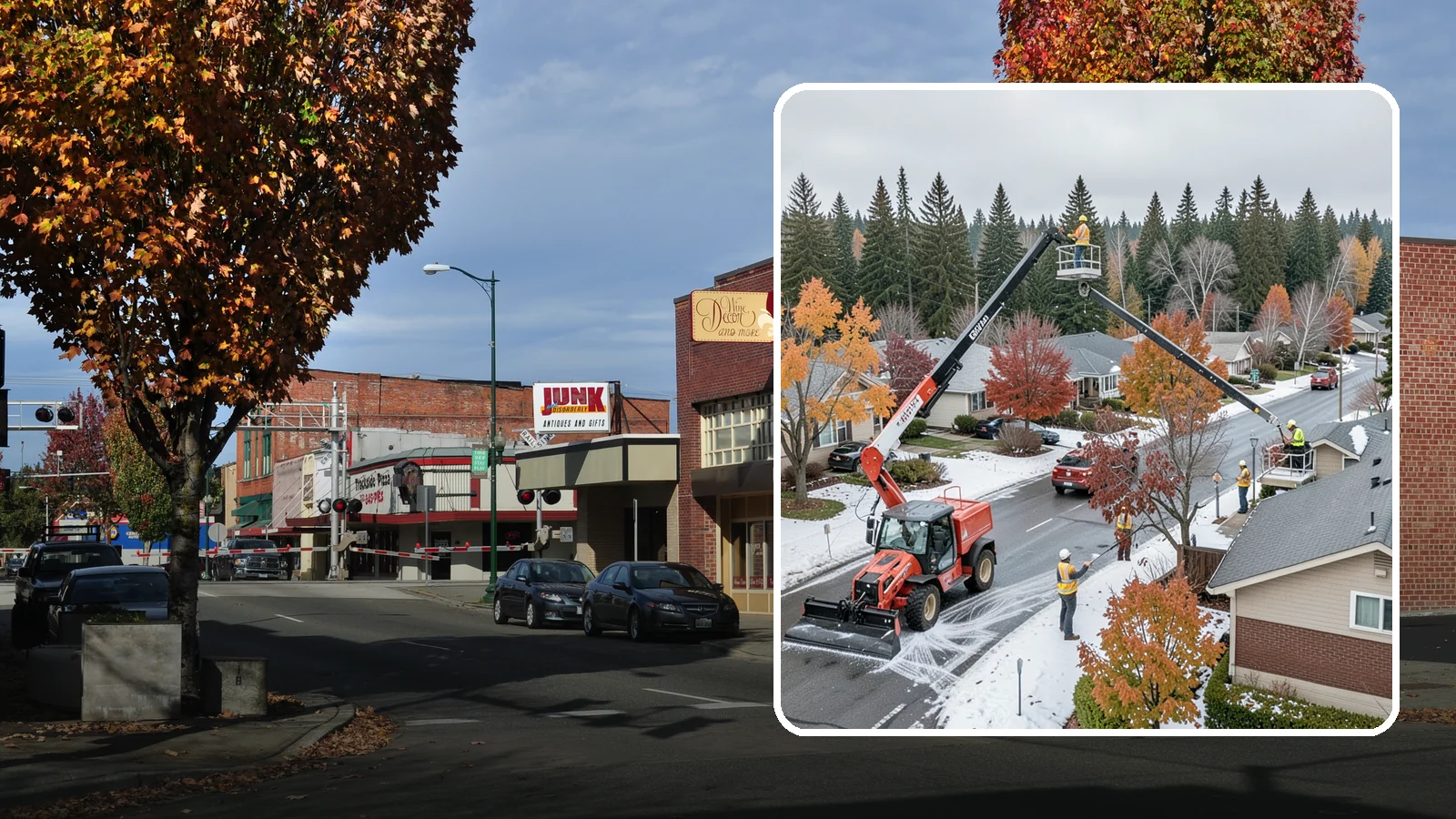 Aerial Lift Services in Puyallup, Pierce County, WA - Certified bucket-truck and aerial lift crews for elevated work on trees, lights, and structures.