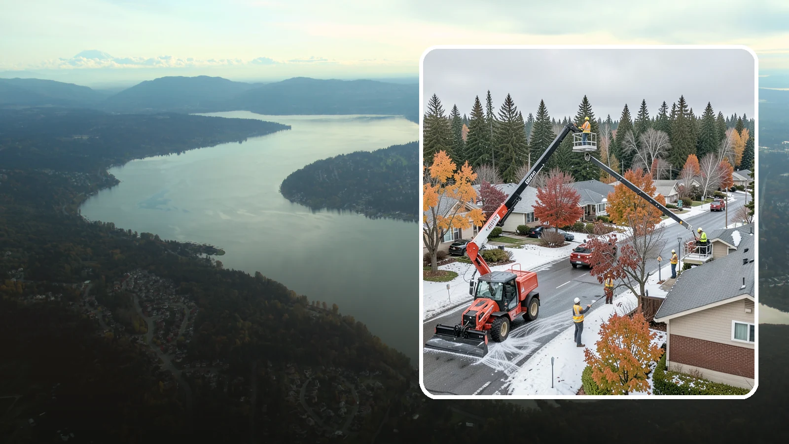 Aerial Lift Services in Sammamish, King County, WA - Certified bucket-truck and aerial lift crews for elevated work on trees, lights, and structures.