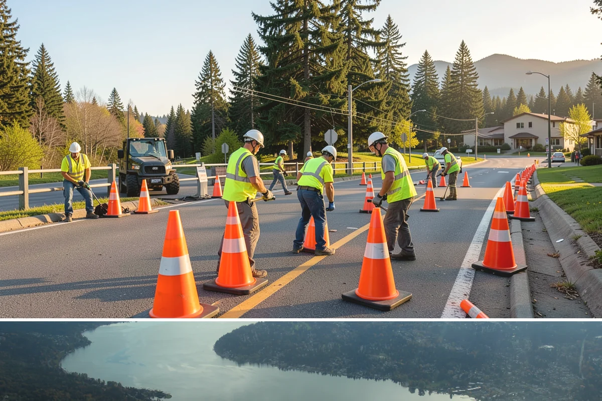 Aerial Lift Services in Sammamish, King County, WA - Elevated tree and lighting work is scheduled around wind conditions, which limit safe lift operation during storms.
