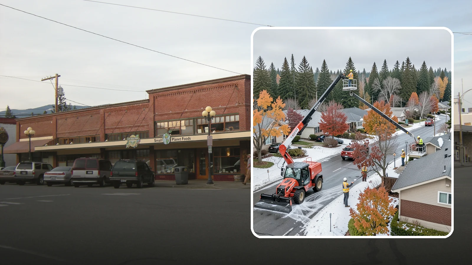 Aerial Lift Services in Sedro-Woolley, Skagit County, WA - Certified bucket-truck and aerial lift crews for elevated work on trees, lights, and structures.