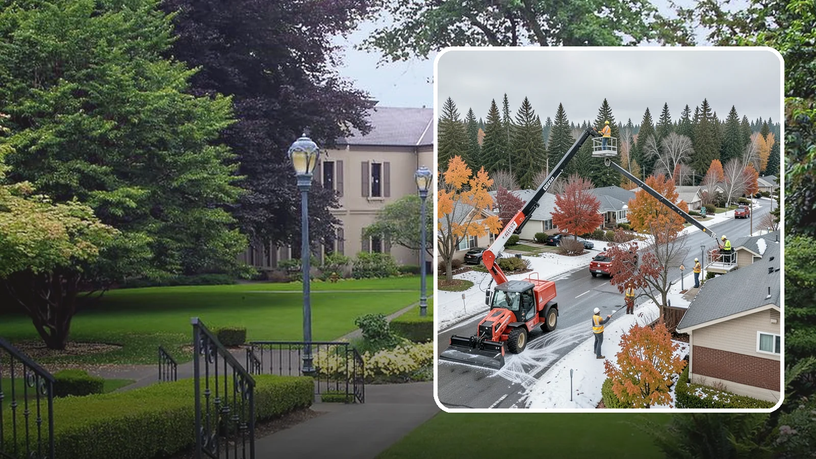 Aerial Lift Services in Woodinville, King County, WA - Certified bucket-truck and aerial lift crews for elevated work on trees, lights, and structures.