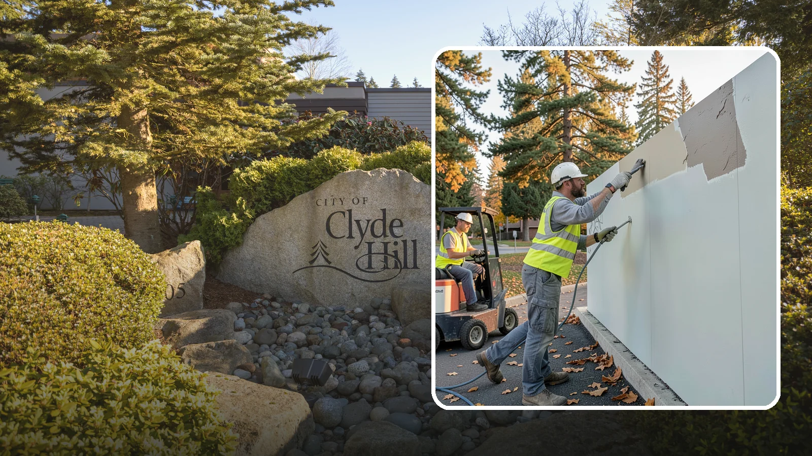 Anti-Graffiti Coating in Clyde Hill, King County, WA - Application of protective sacrificial or permanent coatings so future tags wipe away without resurfacing.