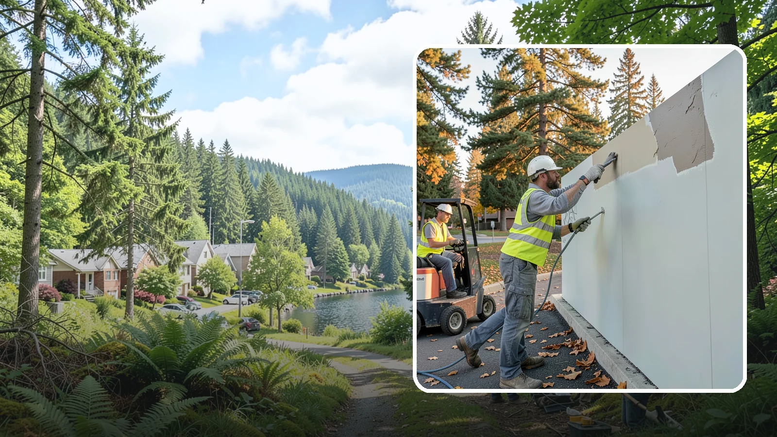 Anti-Graffiti Coating in Lake Forest Park, King County, WA - Application of protective sacrificial or permanent coatings so future tags wipe away without resurfacing.