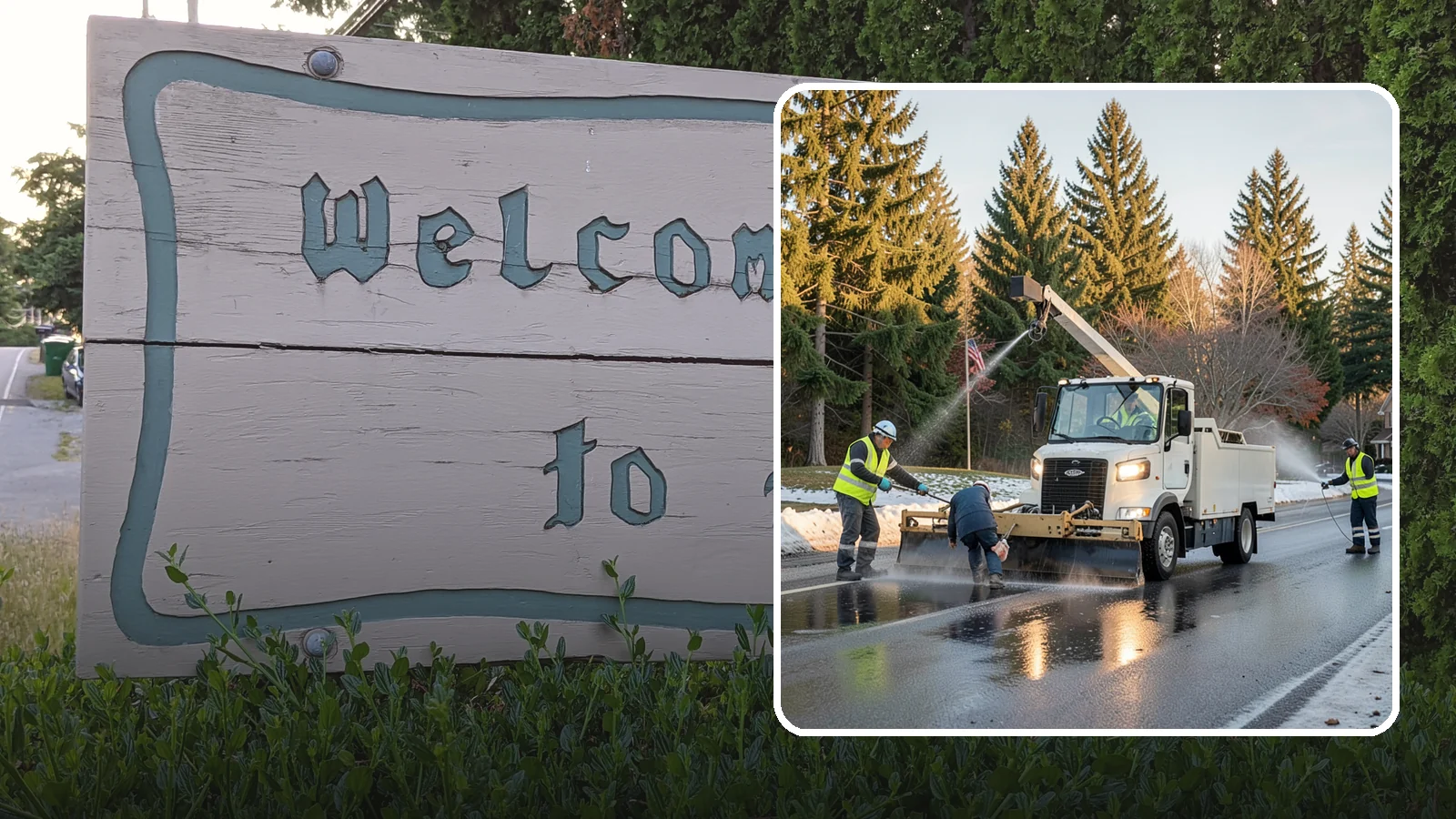 Anti-Icing Brine Application in Brier, Snohomish County, WA - Proactive liquid brine application that prevents ice from bonding to public roadways and lots before a storm.