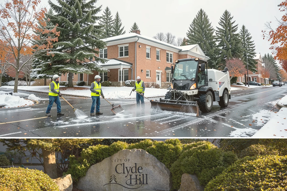 Anti-Icing Brine Application in Clyde Hill, King County, WA - Applied ahead of forecasted freeze/snow events through the winter season.