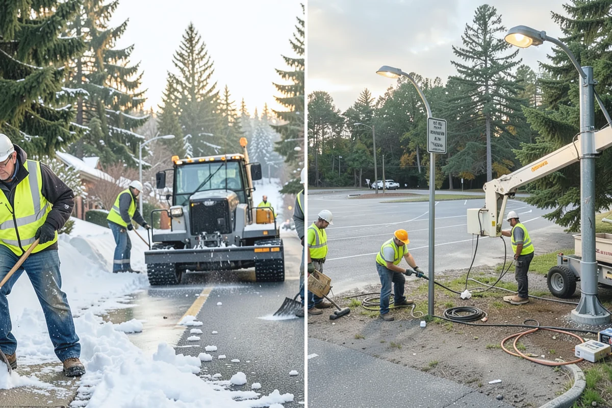 Anti-Icing Brine Application in Coupeville, Island County, WA - Monitor the forecast and pavement temperatures