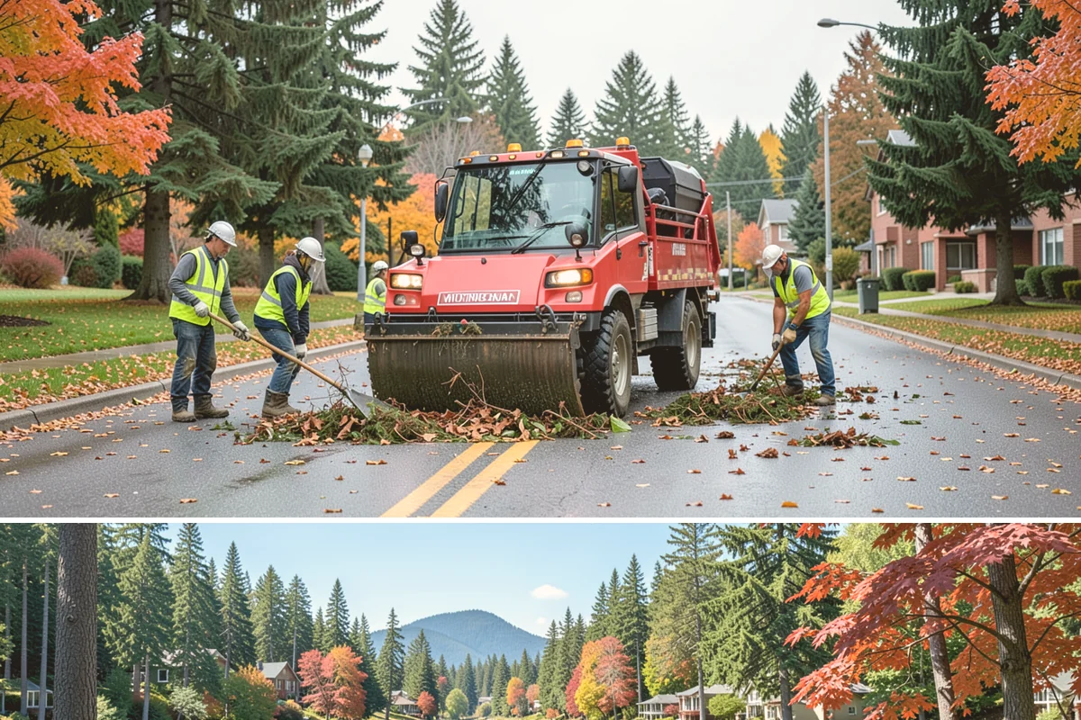 Anti-Icing Brine Application in Covington, King County, WA - Applied ahead of forecasted freeze/snow events through the winter season.