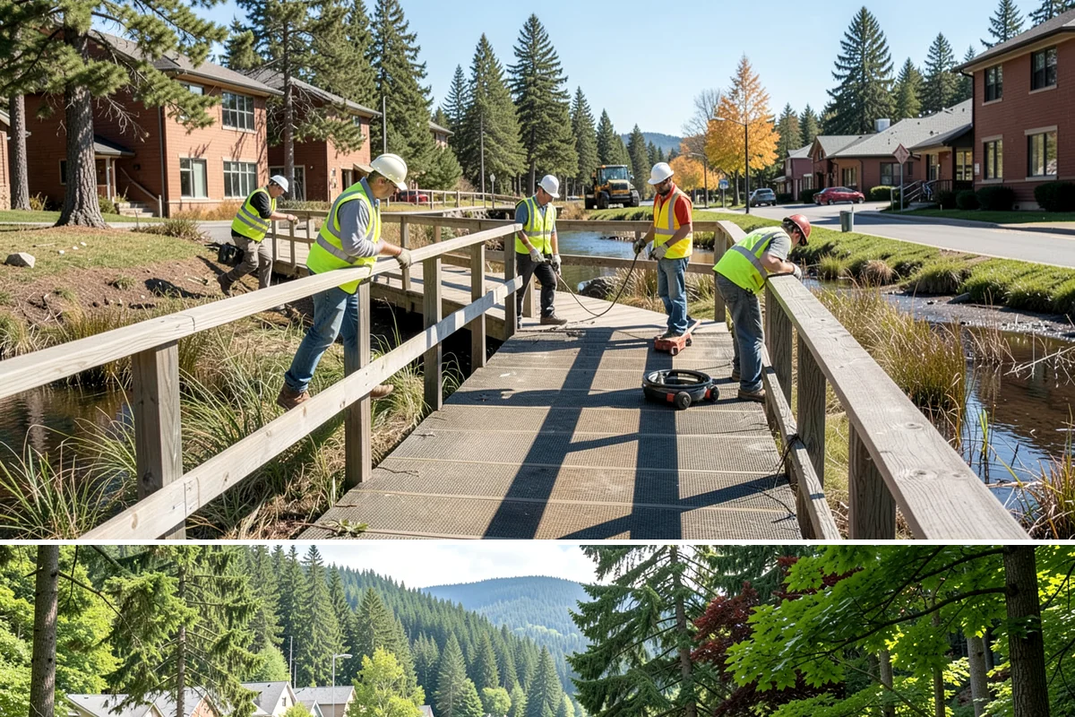 Anti-Icing Brine Application in Lake Forest Park, King County, WA - Applied ahead of forecasted freeze/snow events through the winter season.