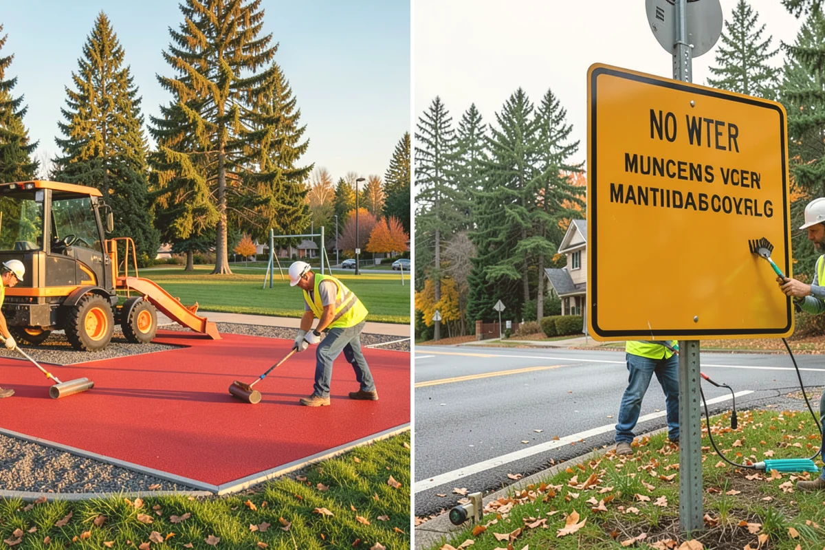 Anti-Icing Brine Application in Milton, King County, WA - Monitor the forecast and pavement temperatures