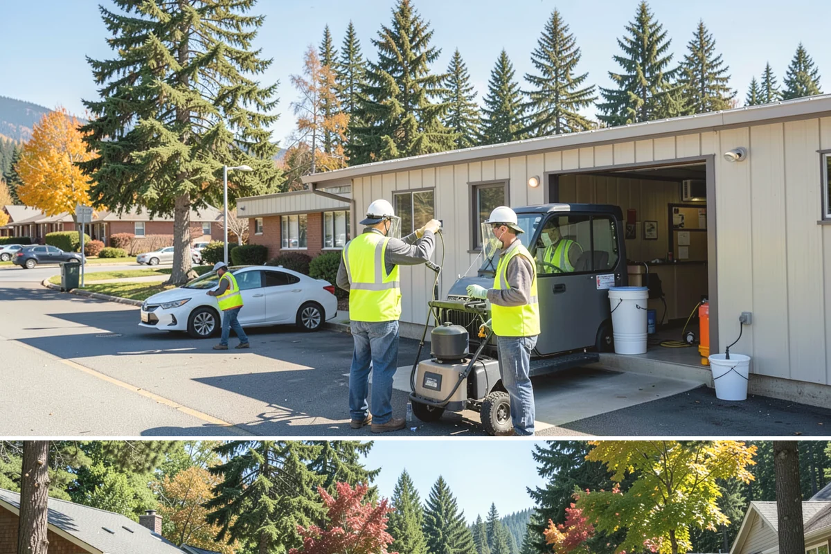 Anti-Icing Brine Application in Orting, Pierce County, WA - Applied ahead of forecasted freeze/snow events through the winter season.
