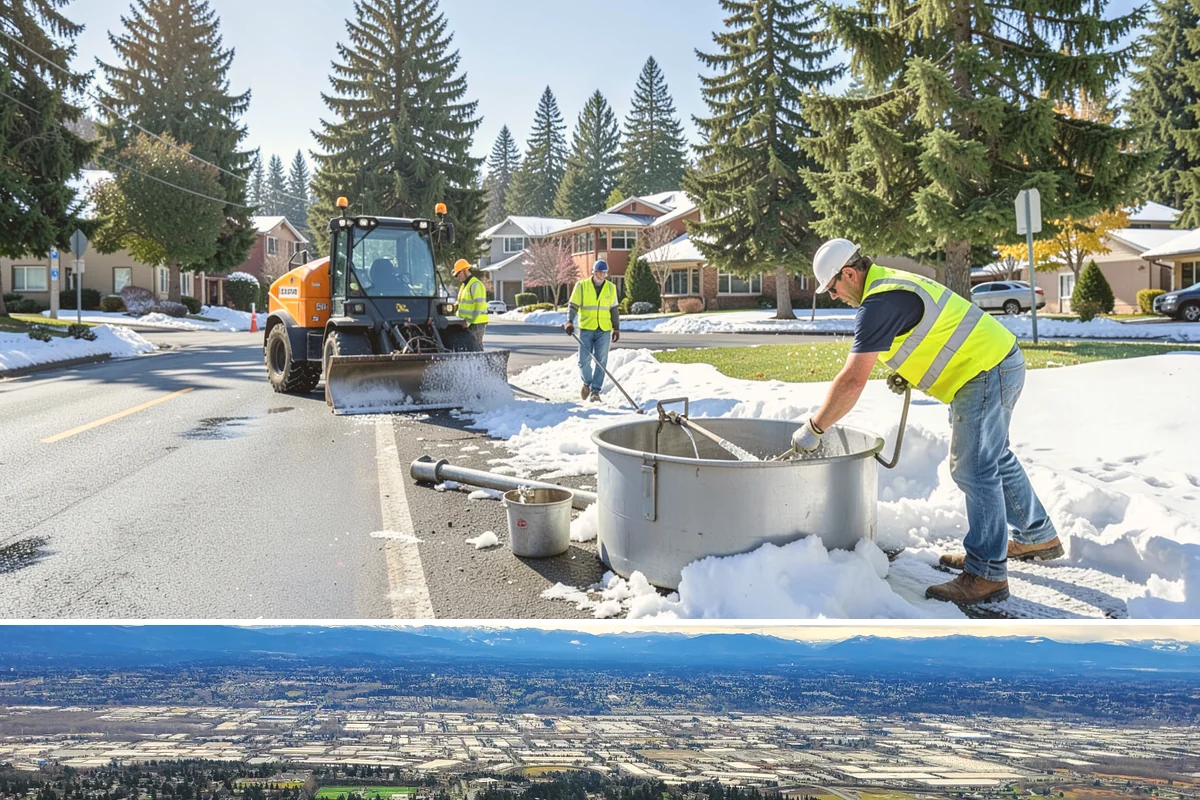 Anti-Icing Brine Application in SeaTac, King County, WA - Applied ahead of forecasted freeze/snow events through the winter season.