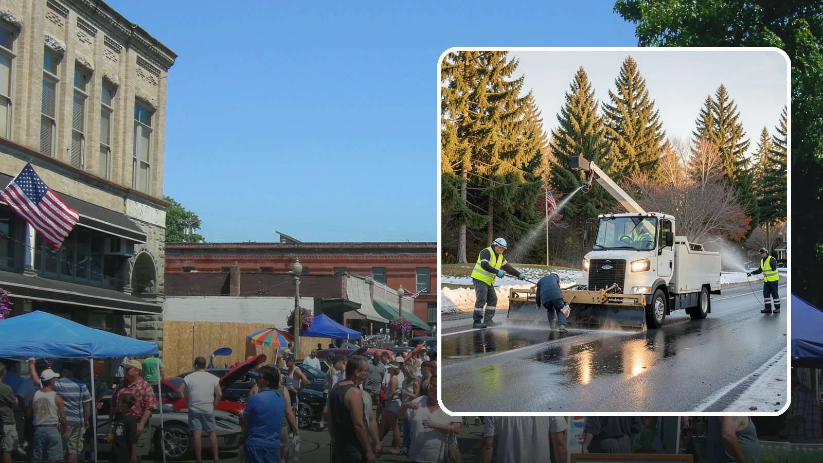 Anti-Icing Brine Application in Snohomish, Snohomish County, WA - Proactive liquid brine application that prevents ice from bonding to public roadways and lots before a storm.