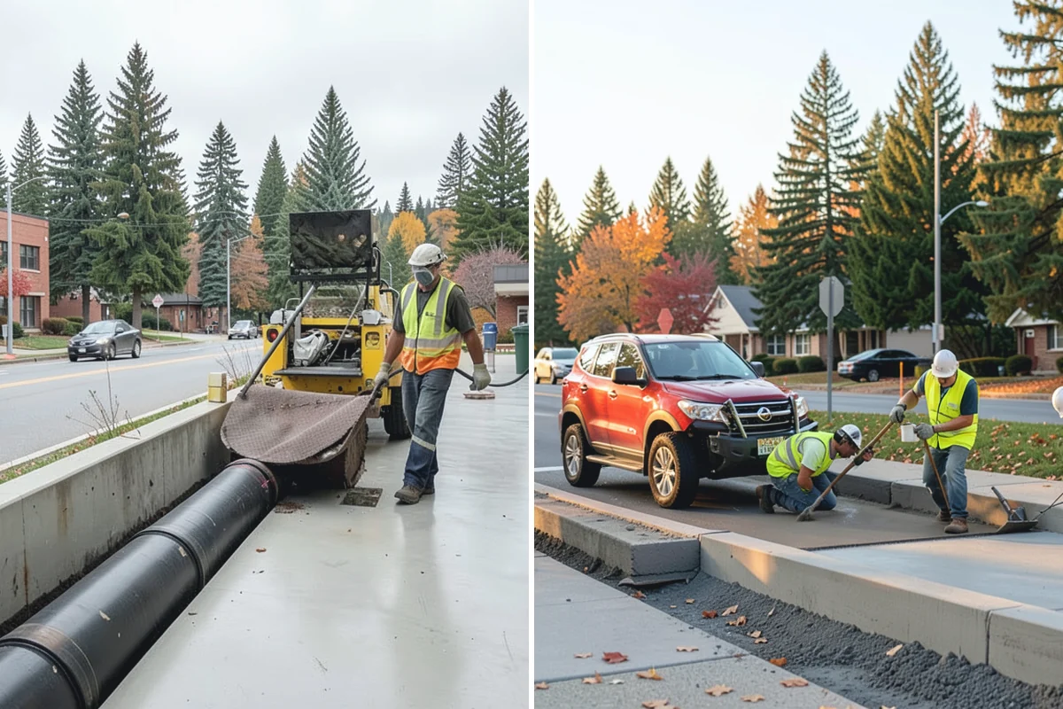 Anti-Icing Brine Application in South Prairie, Pierce County, WA - Monitor the forecast and pavement temperatures