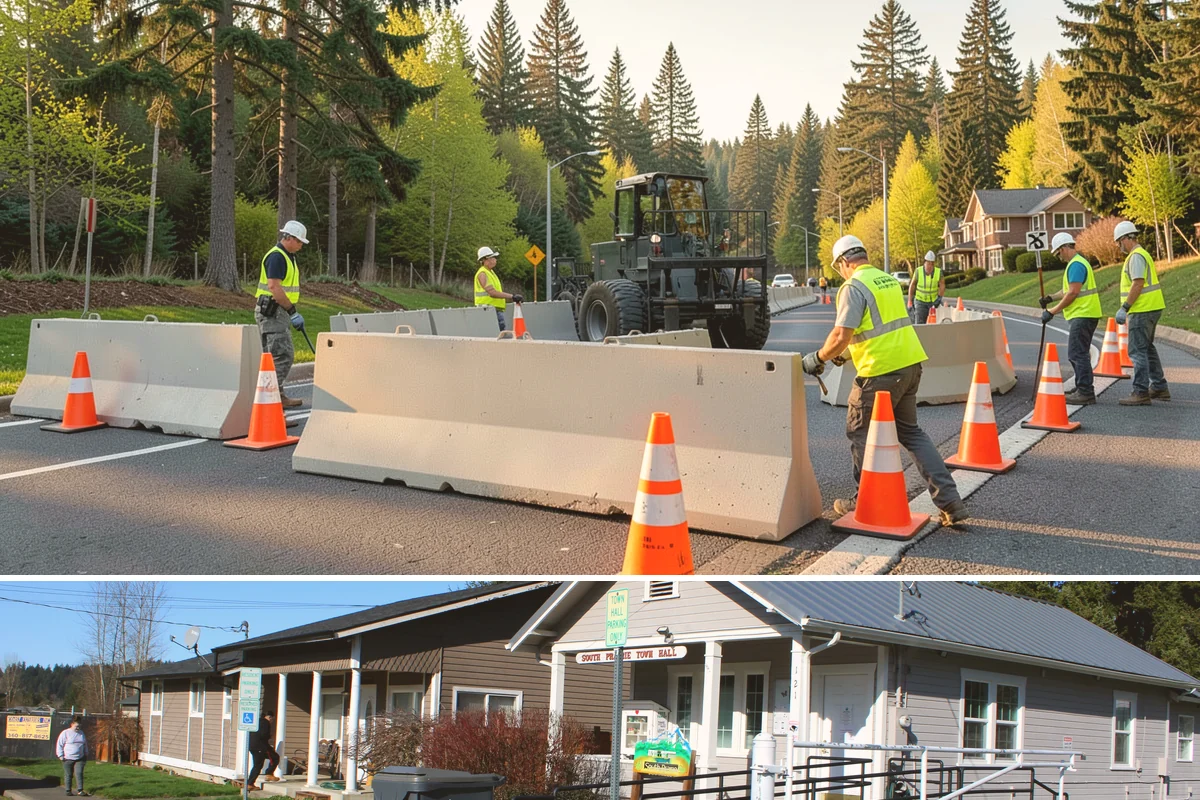 Anti-Icing Brine Application in South Prairie, Pierce County, WA - Applied ahead of forecasted freeze/snow events through the winter season.