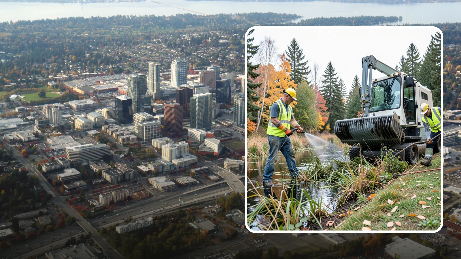 Aquatic Weed Control in Bellevue, King County, WA - Permit-compliant control of invasive aquatic vegetation in municipal ponds, stormwater facilities, and shorelines.
