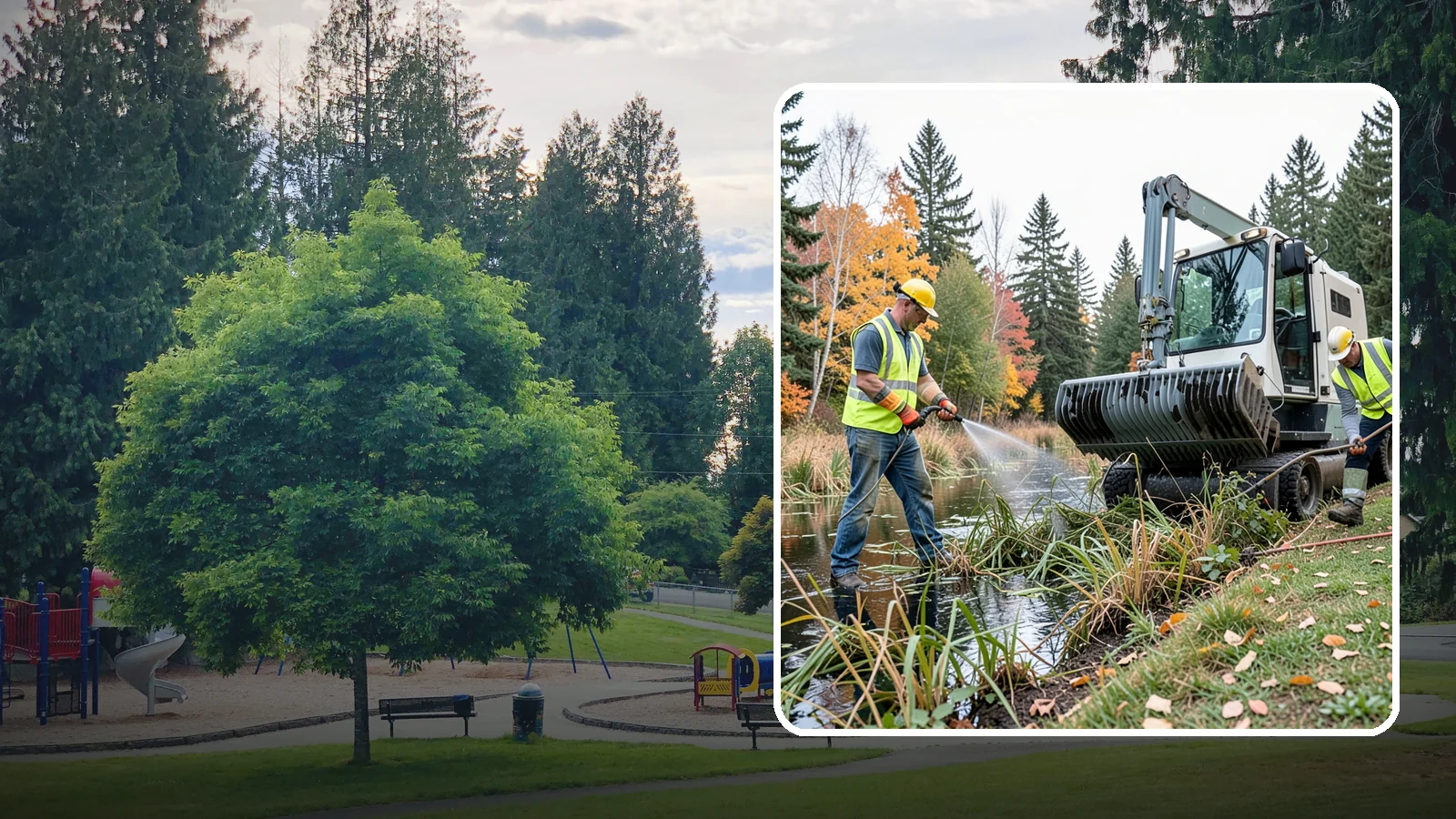 Aquatic Weed Control in Bonney Lake, Pierce County, WA - Permit-compliant control of invasive aquatic vegetation in municipal ponds, stormwater facilities, and shorelines.