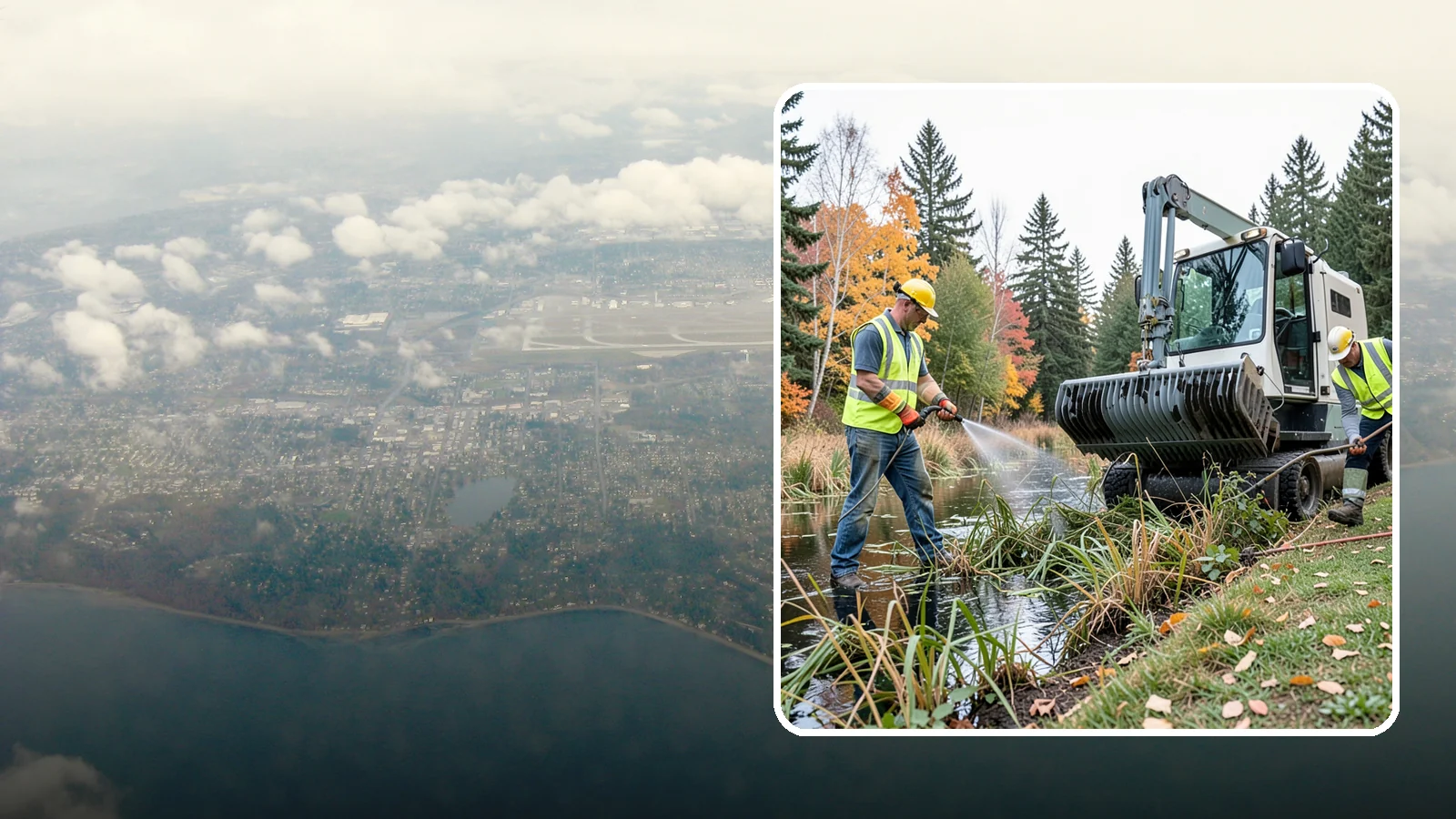 Aquatic Weed Control in Burien, King County, WA - Permit-compliant control of invasive aquatic vegetation in municipal ponds, stormwater facilities, and shorelines.