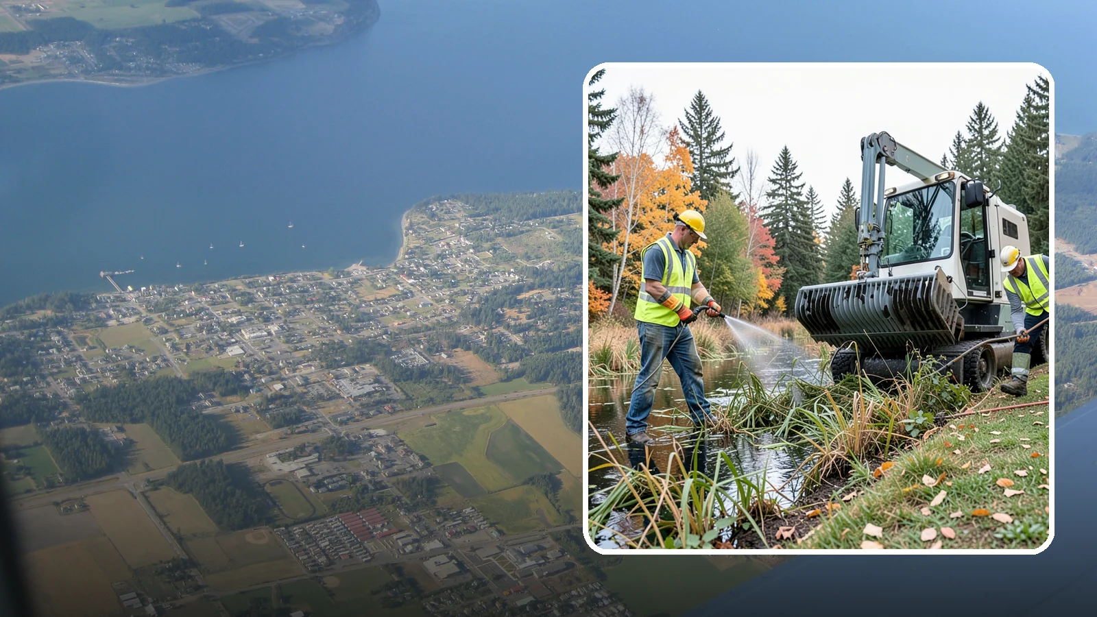 Aquatic Weed Control in Coupeville, Island County, WA - Permit-compliant control of invasive aquatic vegetation in municipal ponds, stormwater facilities, and shorelines.
