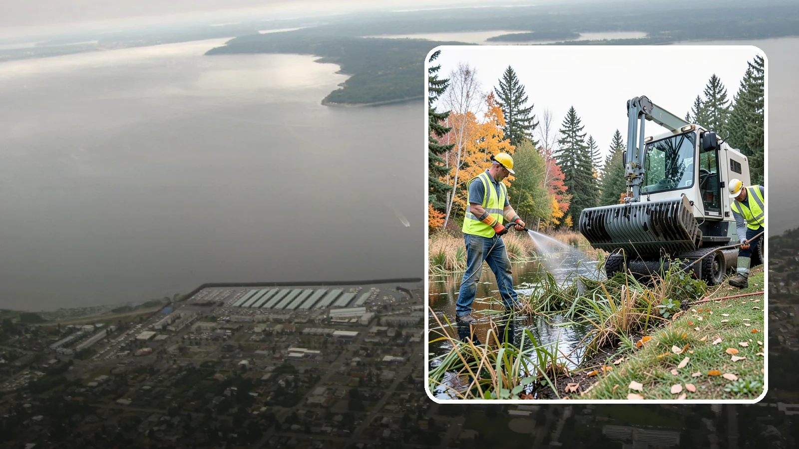 Aquatic Weed Control in Des Moines, King County, WA - Permit-compliant control of invasive aquatic vegetation in municipal ponds, stormwater facilities, and shorelines.