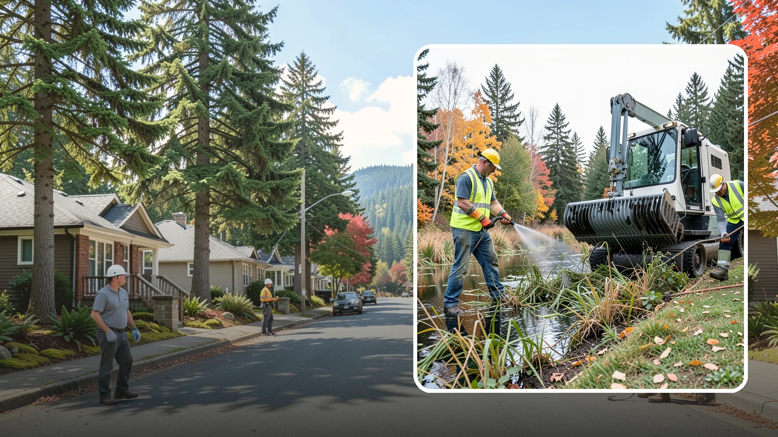 Aquatic Weed Control in Hunts Point, King County, WA - Permit-compliant control of invasive aquatic vegetation in municipal ponds, stormwater facilities, and shorelines.