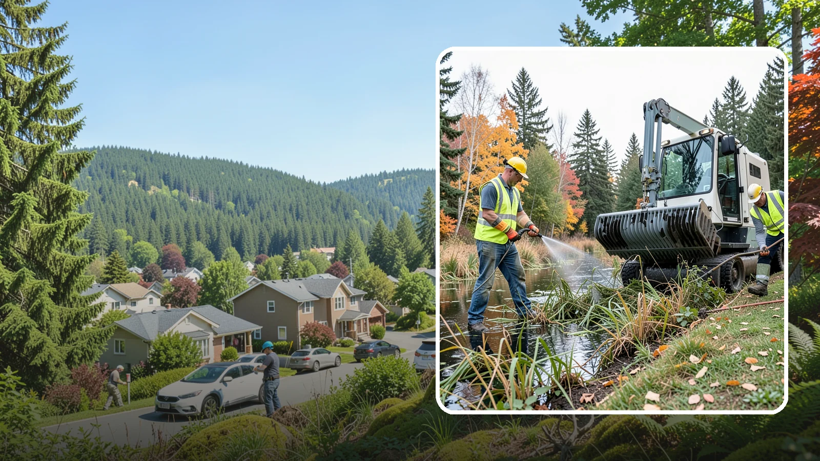 Aquatic Weed Control in Index, Snohomish County, WA - Permit-compliant control of invasive aquatic vegetation in municipal ponds, stormwater facilities, and shorelines.