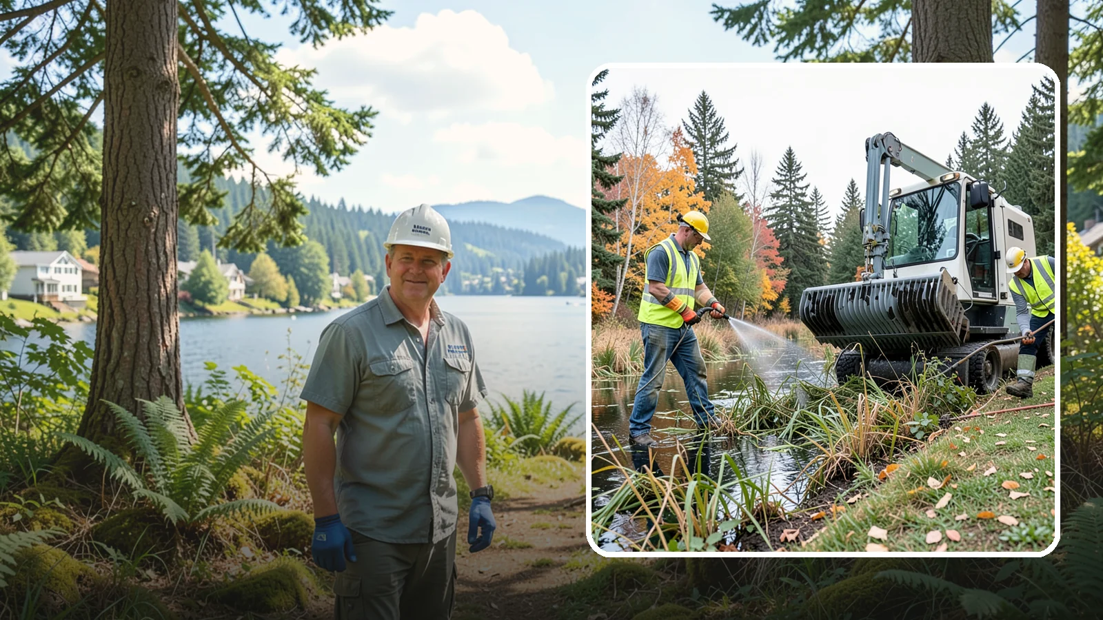 Aquatic Weed Control in Milton, King County, WA - Permit-compliant control of invasive aquatic vegetation in municipal ponds, stormwater facilities, and shorelines.