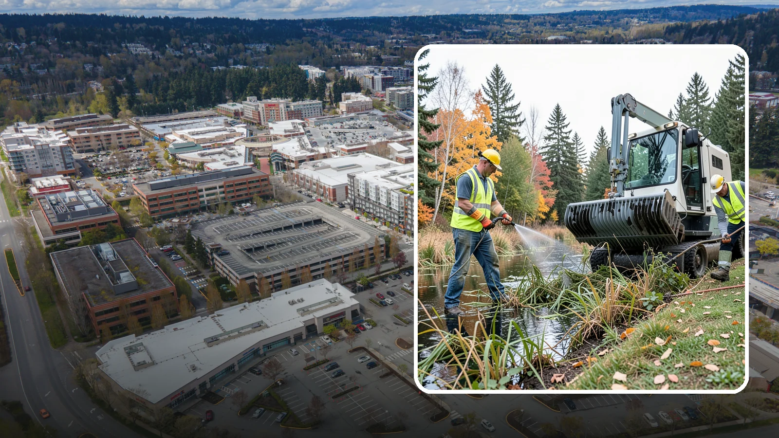 Aquatic Weed Control in Redmond, King County, WA - Permit-compliant control of invasive aquatic vegetation in municipal ponds, stormwater facilities, and shorelines.
