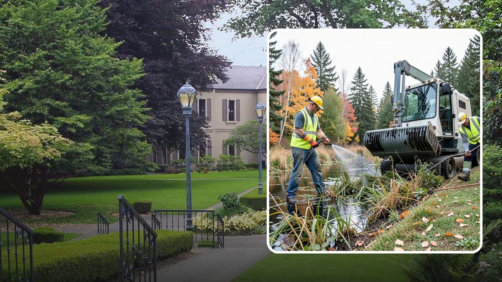 Aquatic Weed Control in Woodinville, King County, WA - Permit-compliant control of invasive aquatic vegetation in municipal ponds, stormwater facilities, and shorelines.